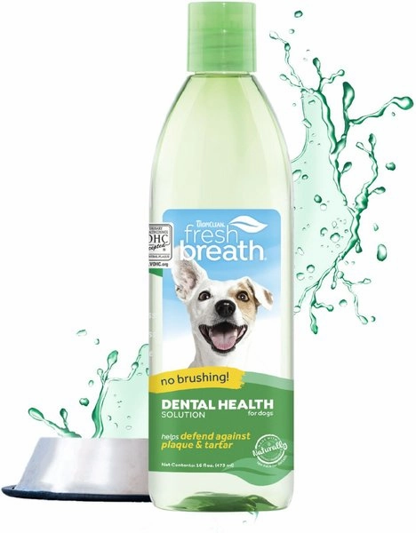 TropiClean Fresh Breath Dental Health Solution Water Additive for Dogs
