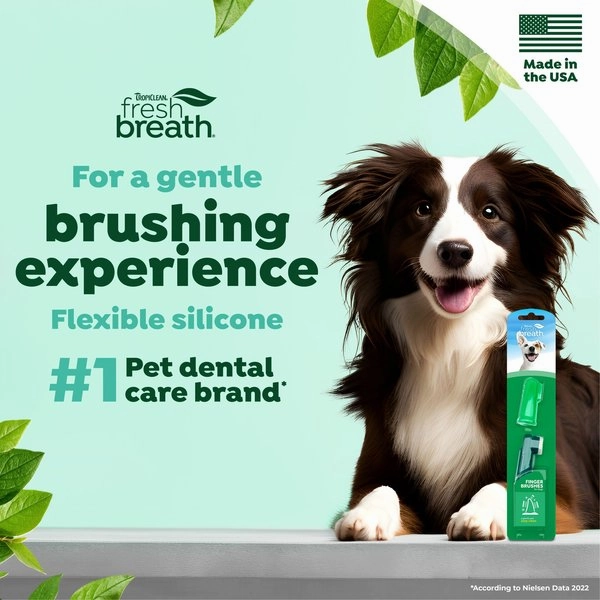 TropiClean Fresh Breath Finger Brush Dog Toothbrushes