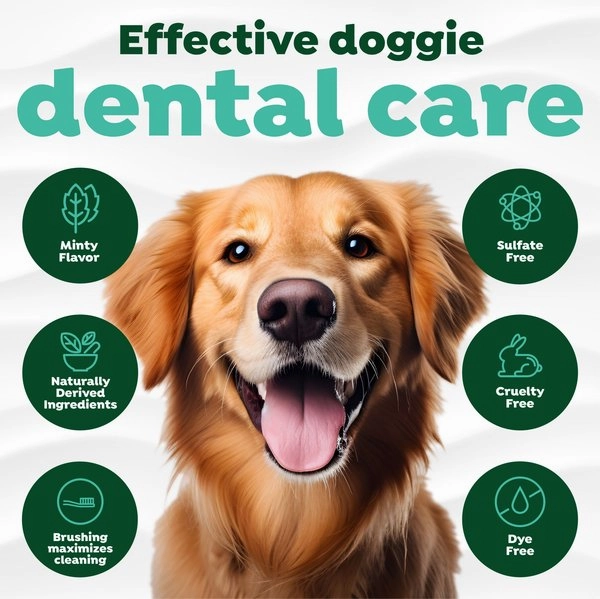 TropiClean Fresh Breath Oral Care Plaque & Tartar Remover Large Dog Toothbrush Kit