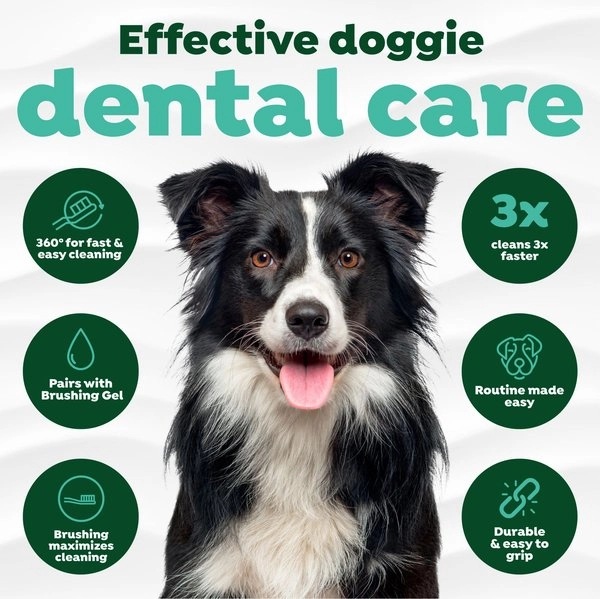 TropiClean Fresh Breath Tripleflex Plaque & Tartar Remover Large Dog Toothbrush