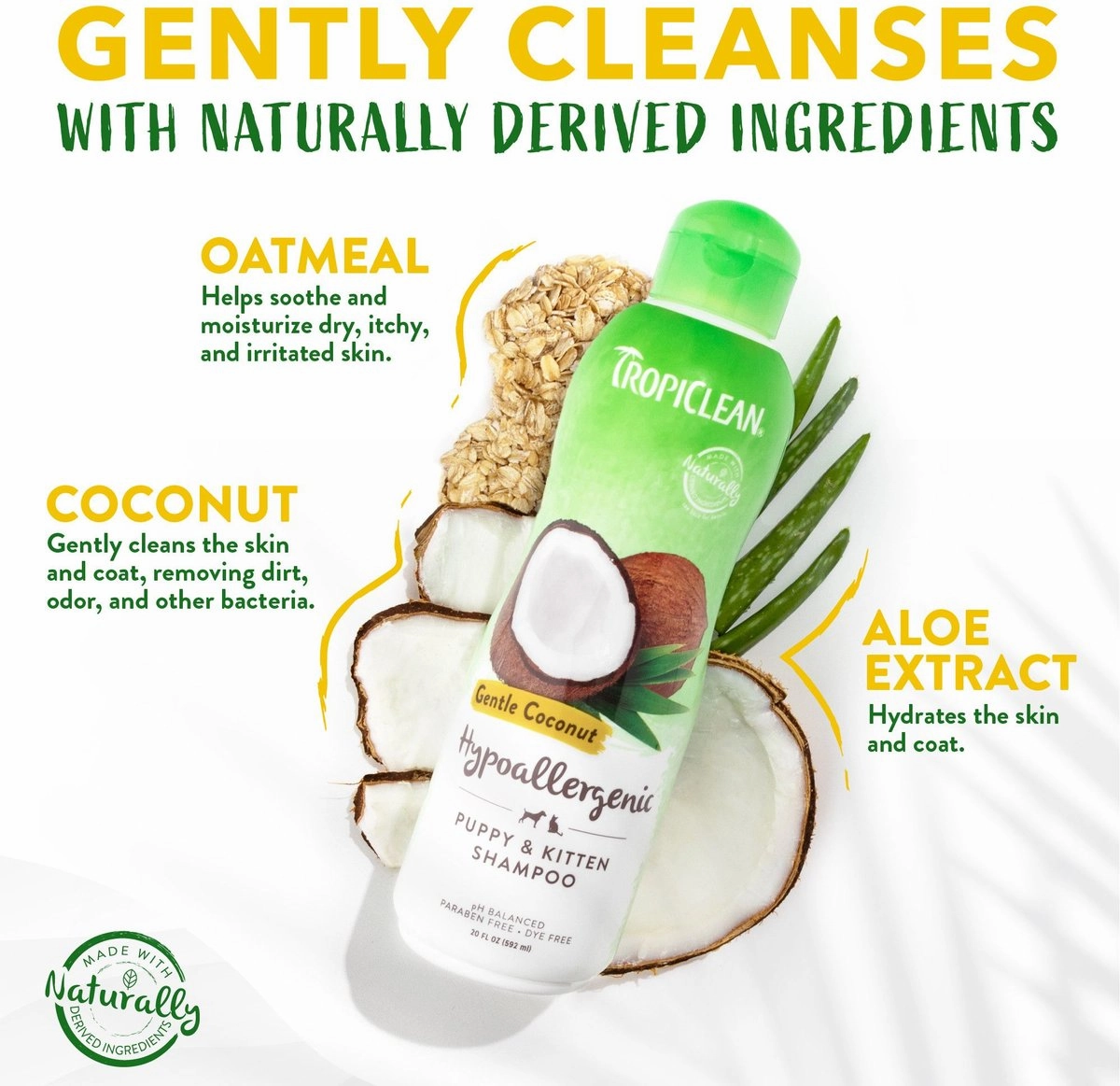TropiClean Hypo-Allergenic Gentle Coconut Puppy & Kitten Shampoo