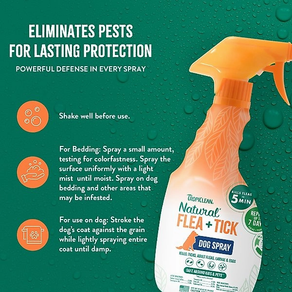 TropiClean Natural Flea & Tick Dog   Home Spray