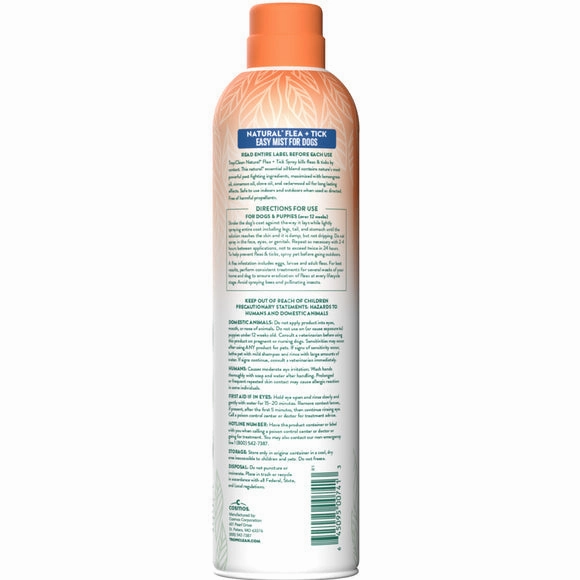 TropiClean Natural Flea & Tick Easy Mist Spray for Dogs