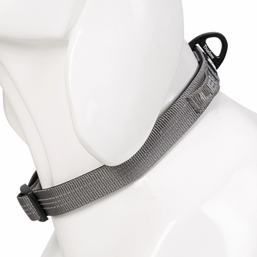 Truelove Classic Harness and Padded Collar for Dogs (Grey) - S