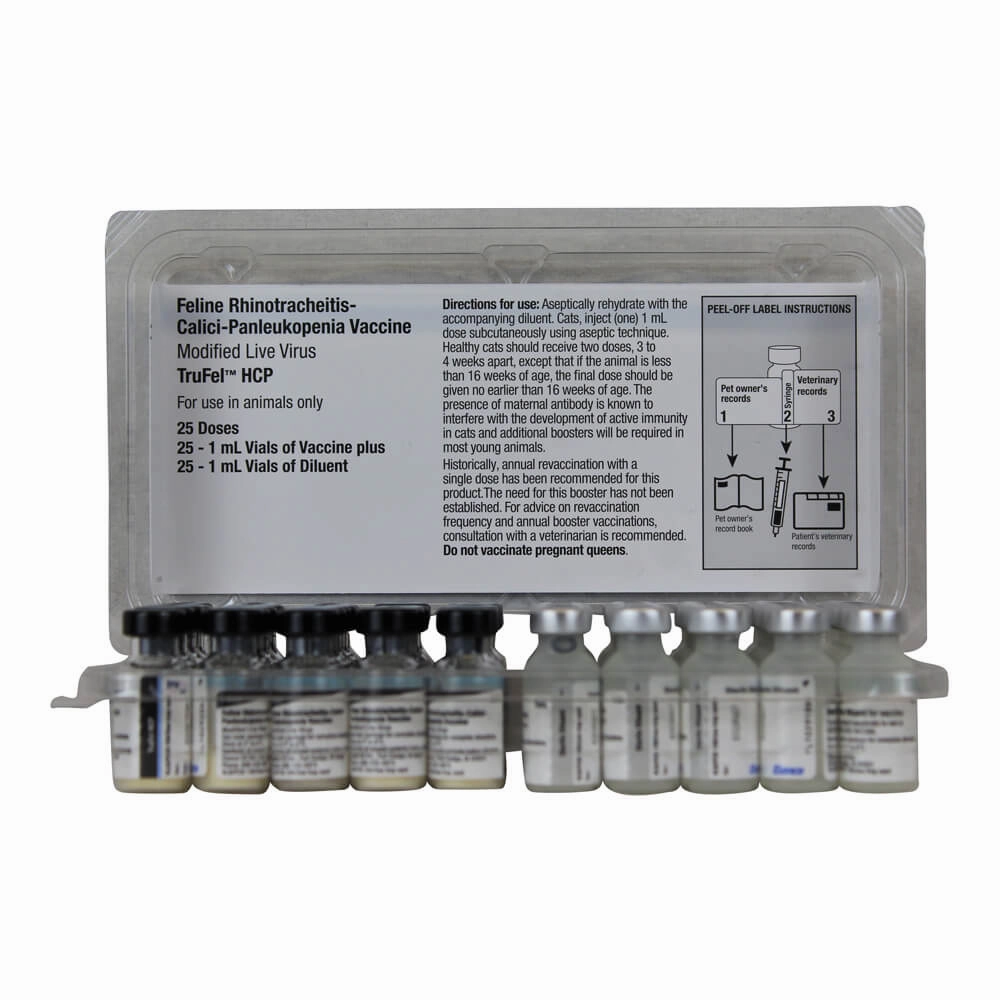 TruFel HCP Injectable Cat Vaccine, 25 x 1 mL Tray