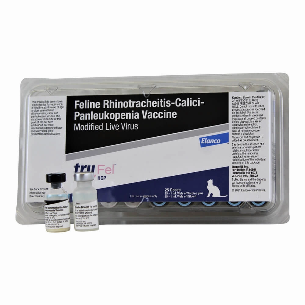 TruFel HCP Injectable Cat Vaccine, 25 x 1 mL Tray
