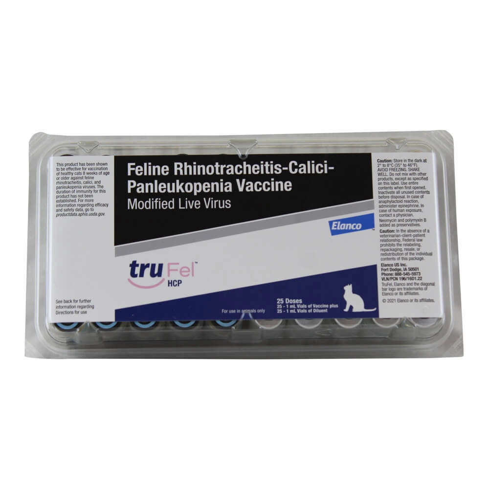 TruFel HCP Injectable Cat Vaccine, 25 x 1 mL Tray