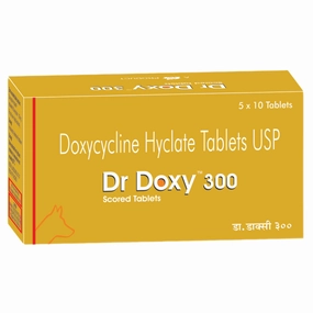 Ttk Dr Doxy 300mg (Doxycycline Hyclate) Tablet for Dogs and Cats