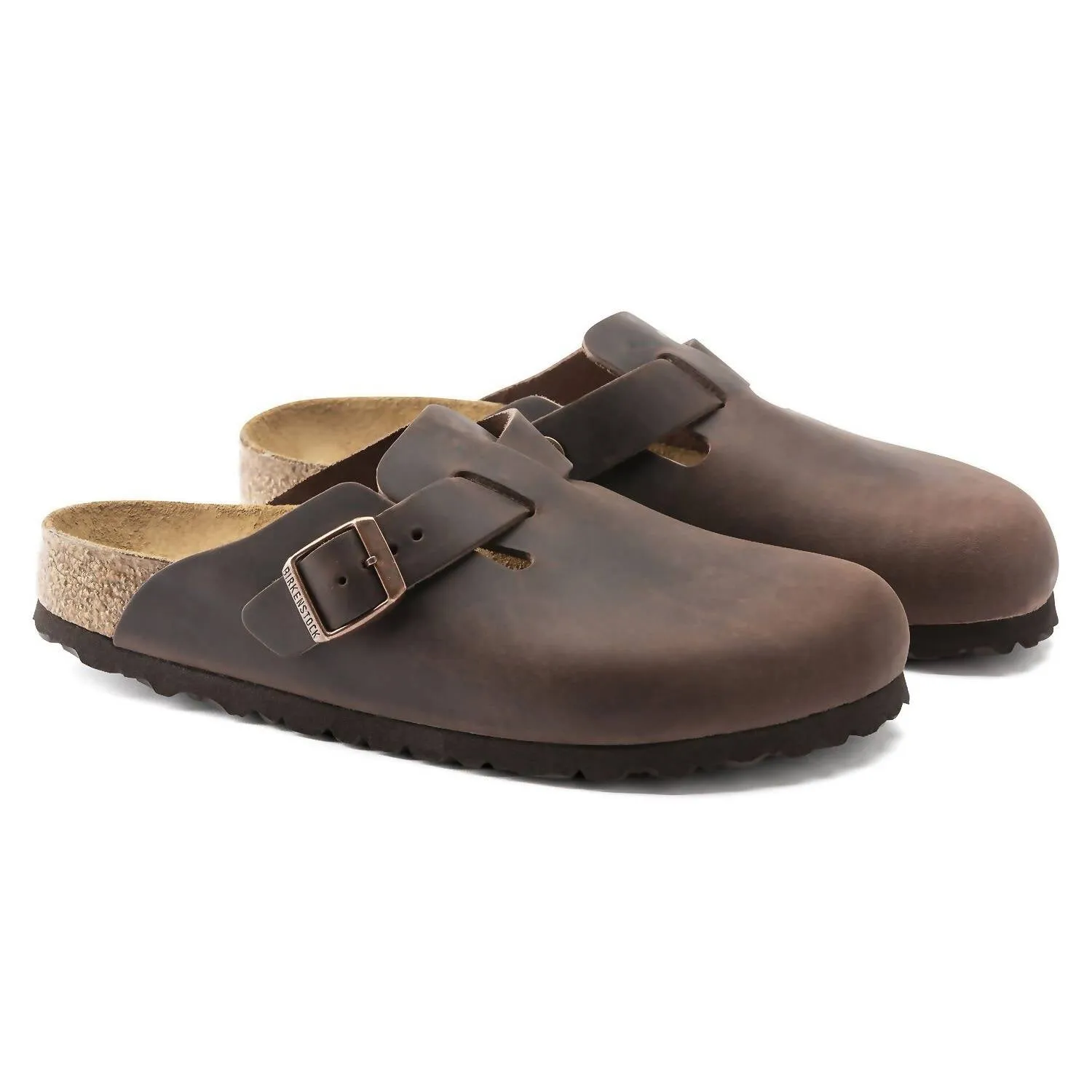 Sandale Boston Soft Footbed Unisexe - Étroite en Cuir Huilé Habana