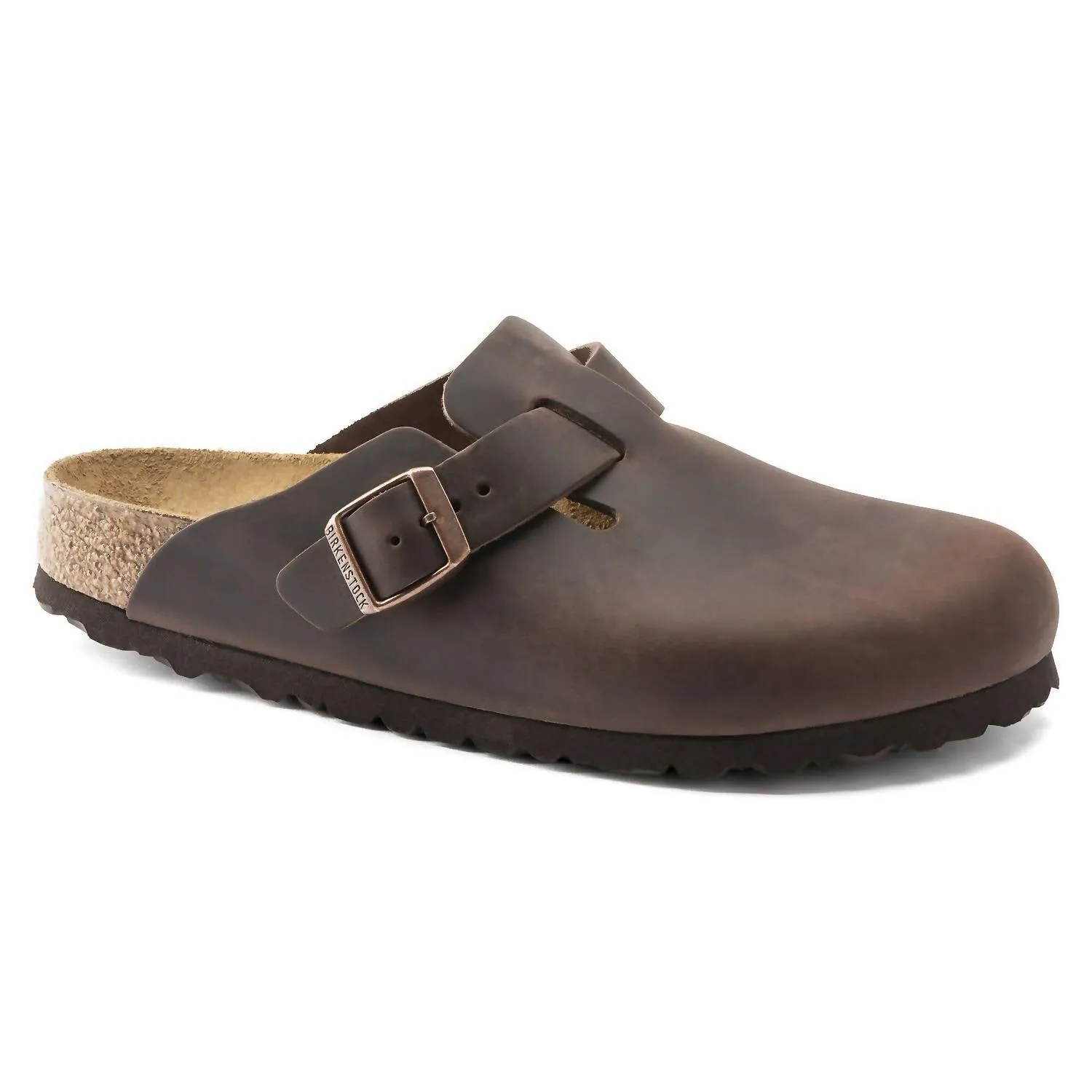 Sandale Boston Soft Footbed Unisexe - Étroite en Cuir Huilé Habana