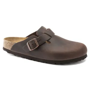 Sandale Boston Soft Footbed Unisexe - Étroite en Cuir Huilé Habana