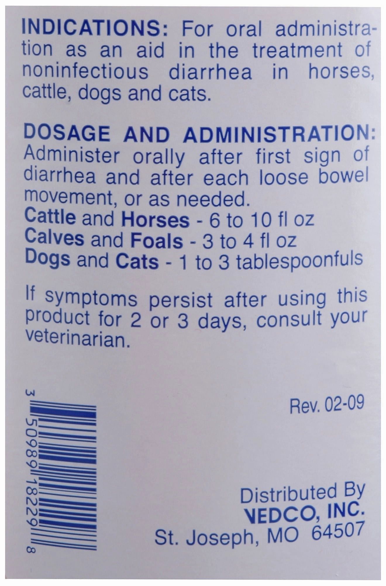 Vedco Kaolin-Pectin Anti-Diarrheal Suspension for Animals