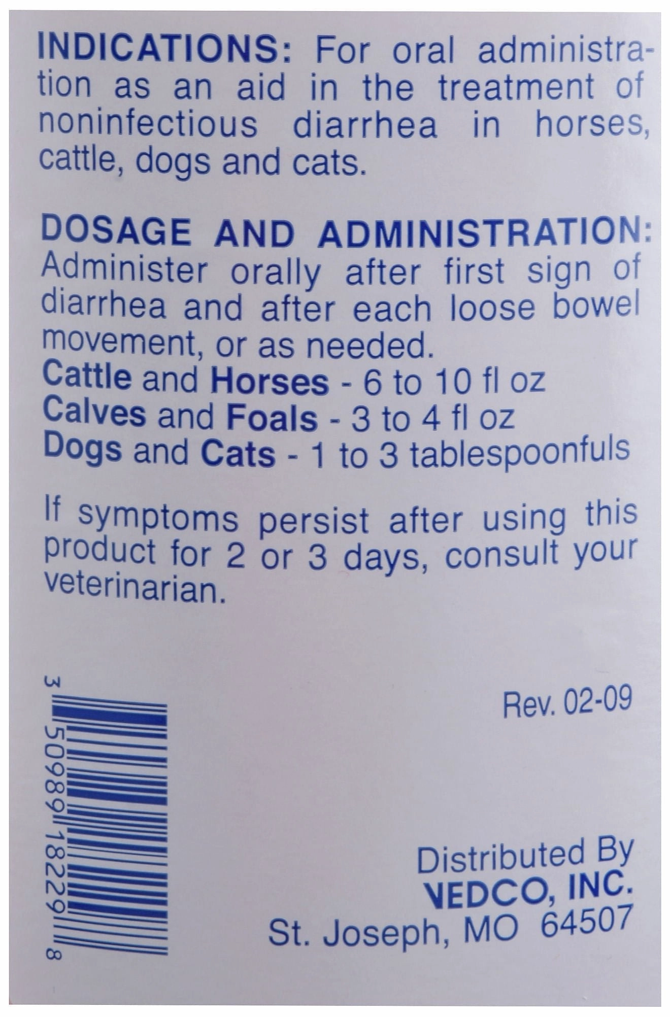 Vedco Kaolin-Pectin Anti-Diarrheal Suspension for Animals