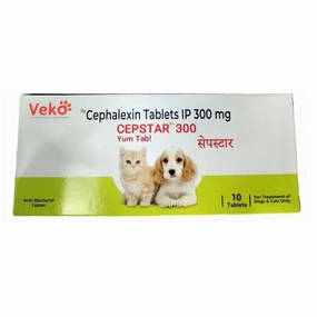 Veko Cepstar 300mg (Cephalexin) Tablet Dogs & Cats (pack of 10 tablets)