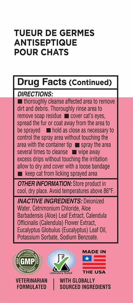 Vet Worthy Wound Spray for Cats, 4 oz