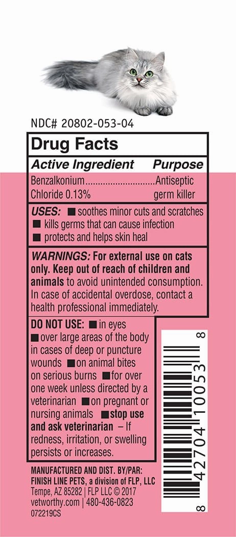 Vet Worthy Wound Spray for Cats, 4 oz