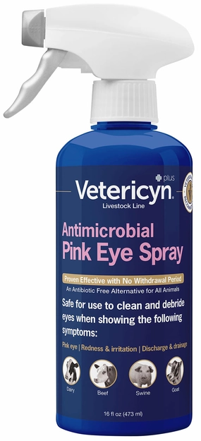 Vetericyn Plus Antimicrobial Pinkeye Spray, 16 oz