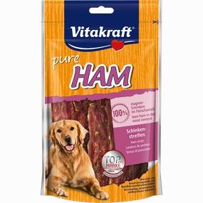 Vitakraft Dog Treats Pure Ham Strips 80g