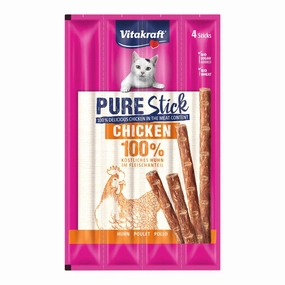 Vitakraft Pure Stick 100% Chicken Cat Treats (4sticks)(Exp 14Jun25)