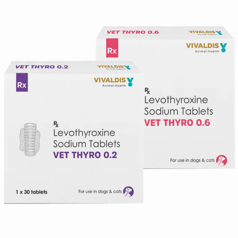 Vivaldis Vet Thyro 0.6 (Levothyroxine sodium) Tablets for Dogs and Cats