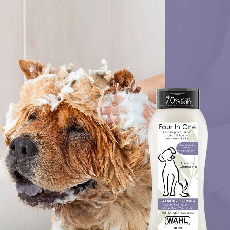 Wahl 4 in 1 Lavender Chamomile Calming Shampoo & Drools Absolute Vitamin Supplement Tablets Dog Combo