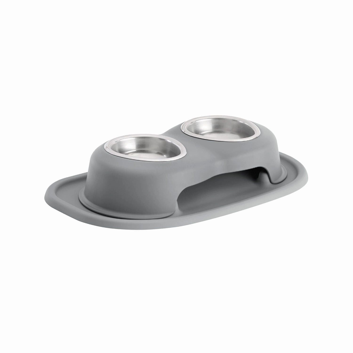 WeatherTech Double High Pet Feeding System, Stainless Steel
