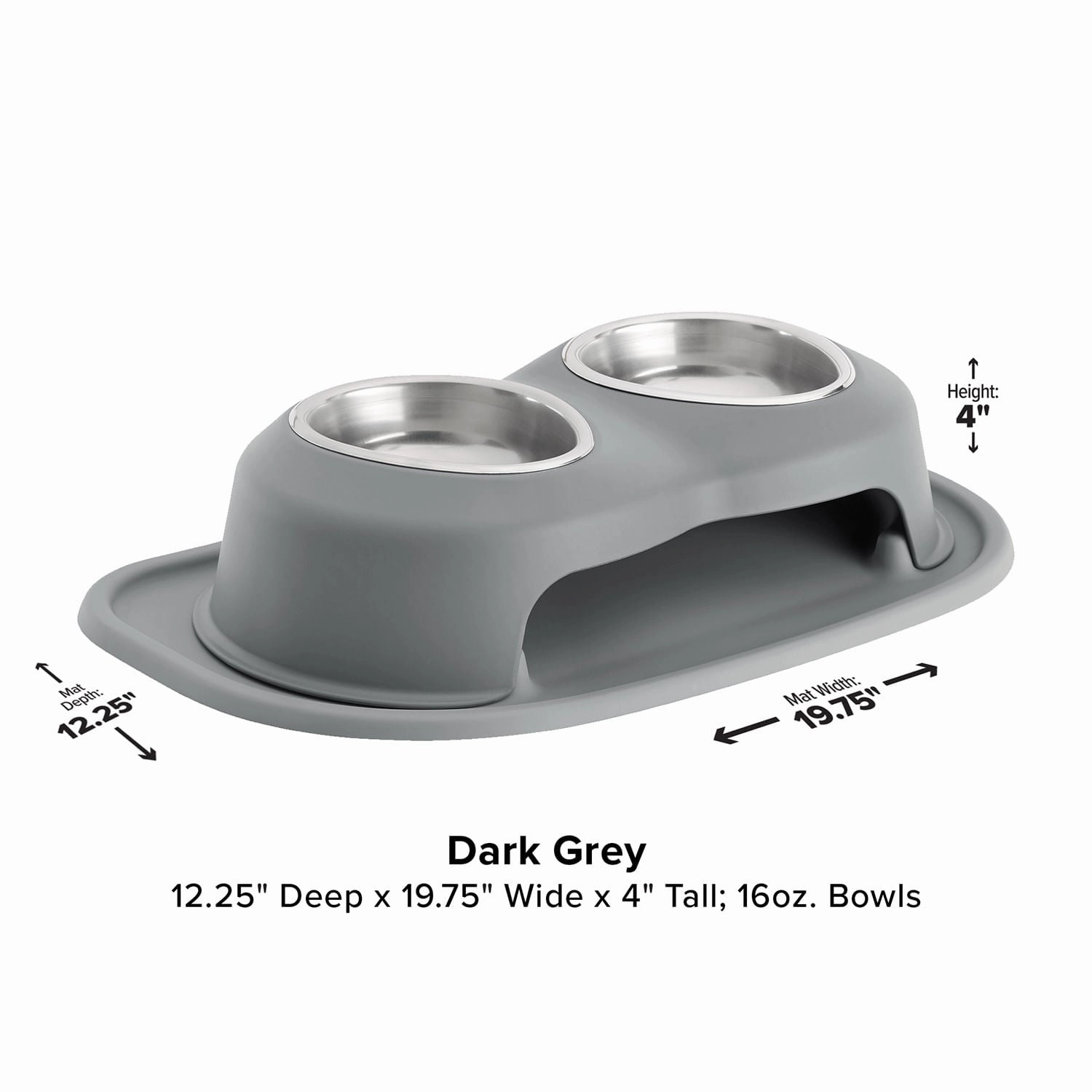 WeatherTech Double High Pet Feeding System, Stainless Steel