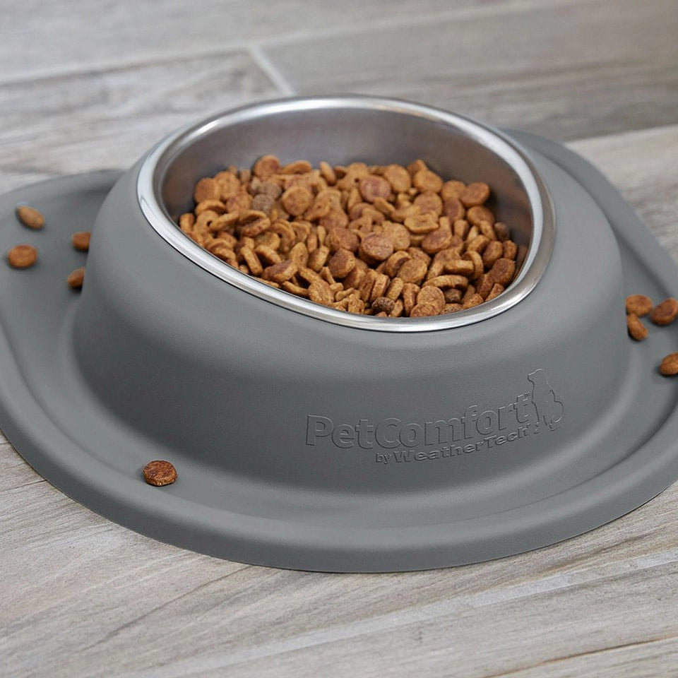 WeatherTech Single Low Pet Feeding System, Stainless Steel
