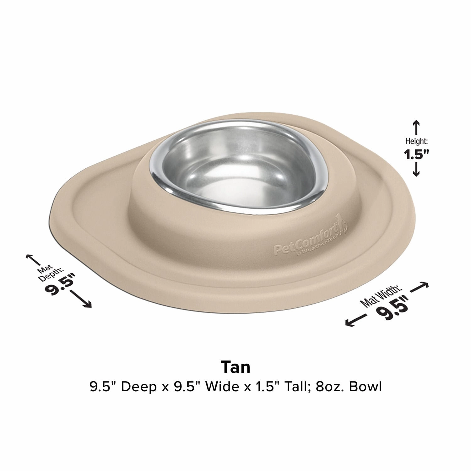 WeatherTech Single Low Pet Feeding System, Stainless Steel