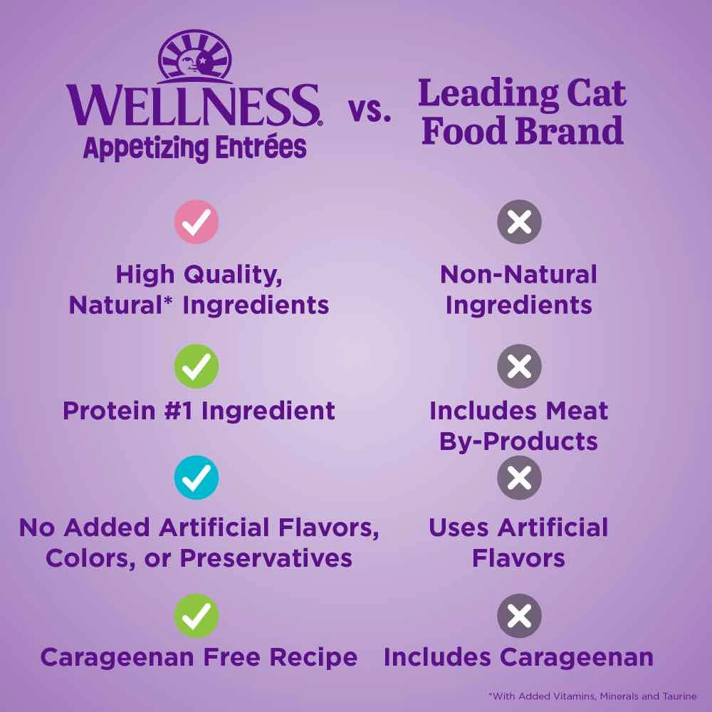 Wellness Appetizing Entrees Flaked Tuna & Cod Adult Pouch Cat Food 1.4oz