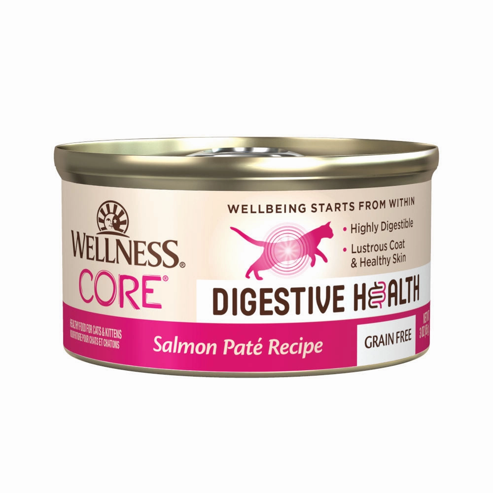 Wellness Core  Digestive Health Salmon Pate Grain-Free Canned Cat Food 85g