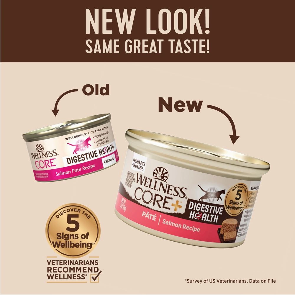 Wellness Core  Digestive Health Salmon Pate Grain-Free Canned Cat Food 85g