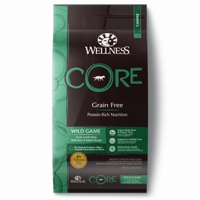 Wellness CORE Grain Free Natural Wild Game Duck, Turkey, Wild Boar and Rabbit Recipe Dry Dog Food