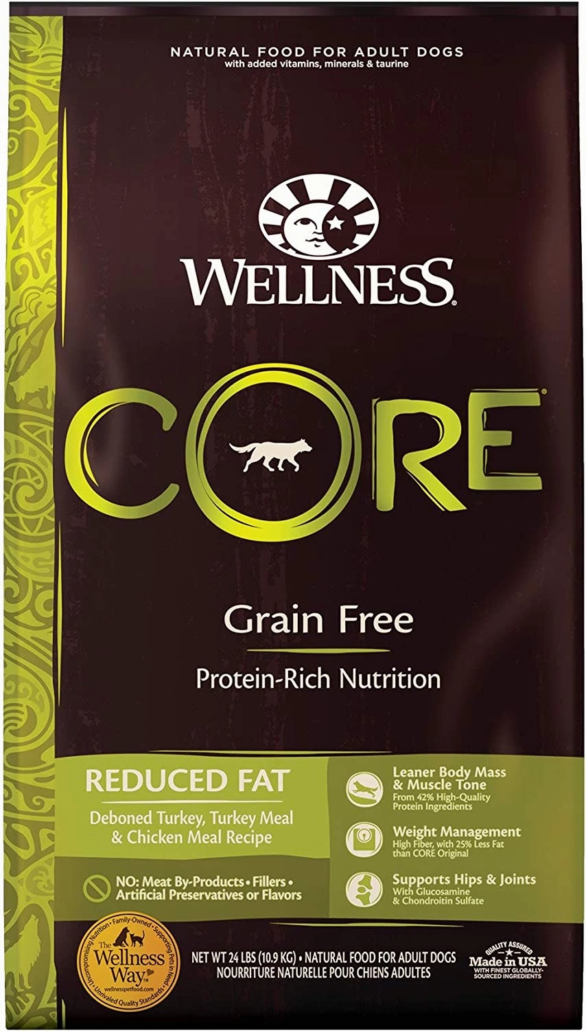 Wellness CORE Natural Grain Free Reduced Fat Weight Management Turkey & Chicken Recipe Dry Dog Food