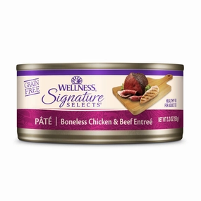 Wellness Core Signature Selects Pate Boneless Chicken & Beef Grain-Free Canned Cat Food 5.3oz