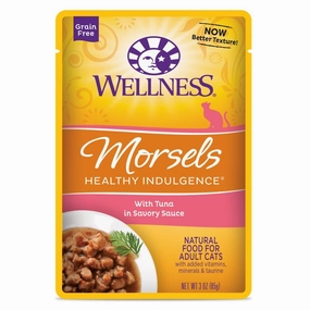 Wellness Healthy Indulgence Morsels Tuna In Sauce Grain-Free Pouch Cat Food 3oz