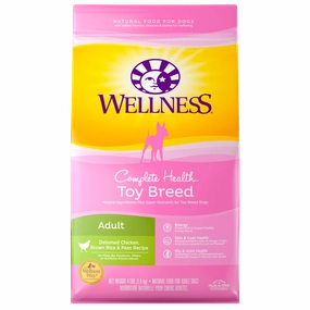 Wellness Toy Breed Complete Health Adult Deboned Chicken, Brown Rice & Peas Recipe Dry Dog Food