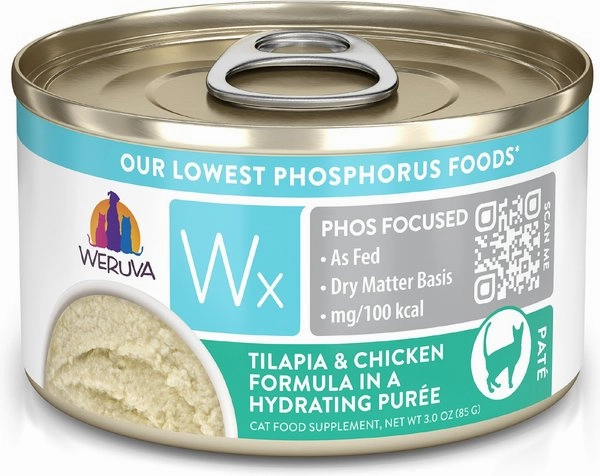 Weruva Wx Phos Focused Tilapia & Chicken Formula Grain-Free Puree Wet Cat Food