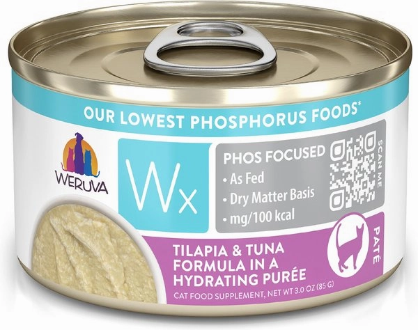 Weruva Wx Phos Focused Tilapia & Tuna Formula Grain-Free Puree Wet Cat Food