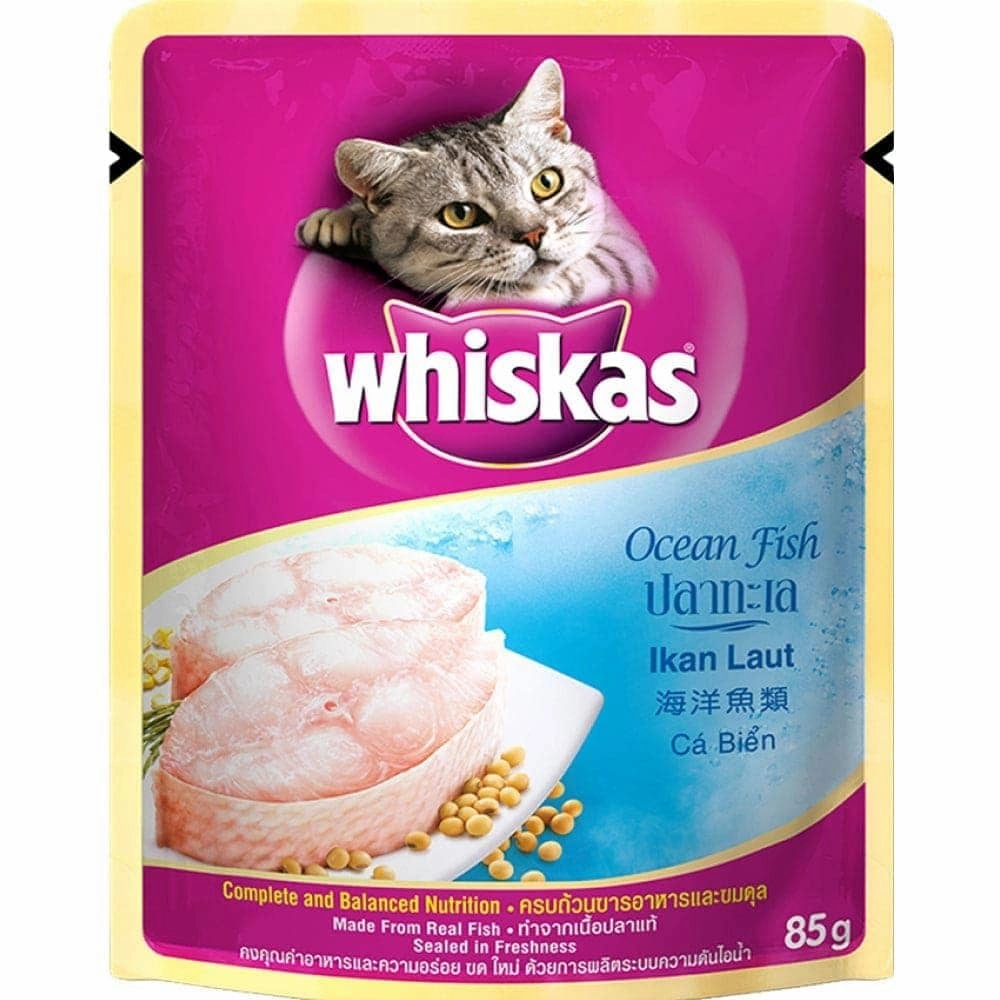 Whiskas Tuna in Jelly Meal and Ocean Fish Adult Cat Wet Food Combo
