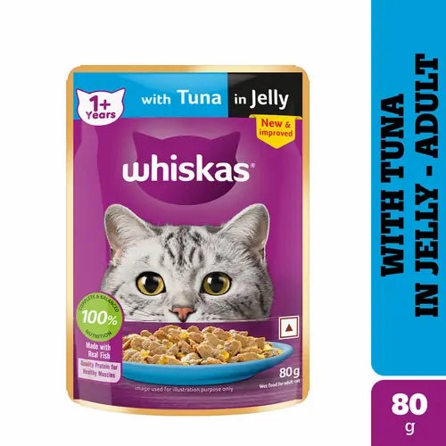 Whiskas Tuna in Jelly Meal and Ocean Fish Adult Cat Wet Food Combo