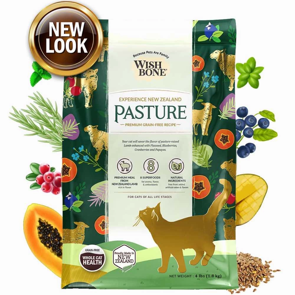Wishbone Pasture Lamb & Chicken Grain-Free Dry Cat Food 4lb