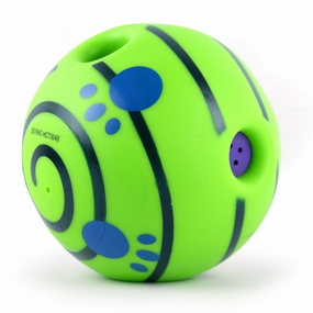 Wobble Wag Giggle Ball Interactive Toy for Dogs | For Medium Chewers (Green)