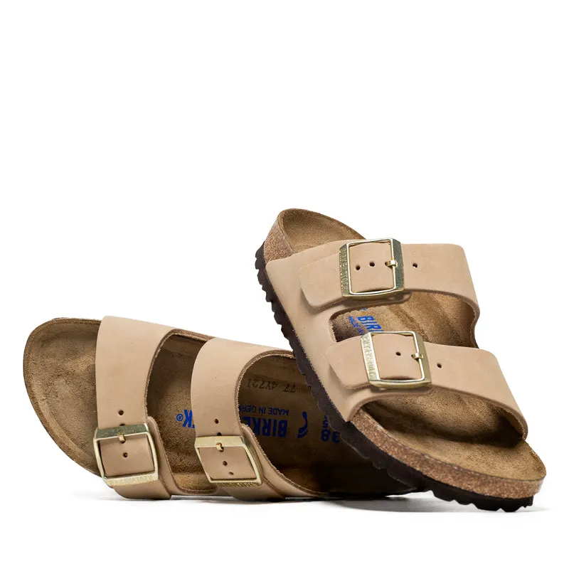 Birkenstock Arizona à semelle souple en nubuck pour femme - Sable