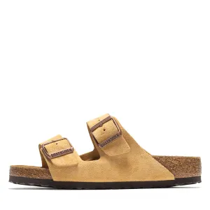 Birkenstock Arizona en daim pour femme - Crème latte