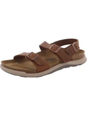 Sandales plateforme femme en cuir à bout rond