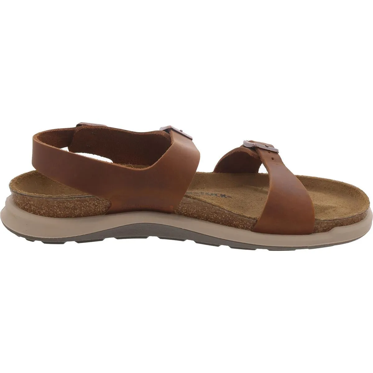 Sandales plateforme femme en cuir à bout rond