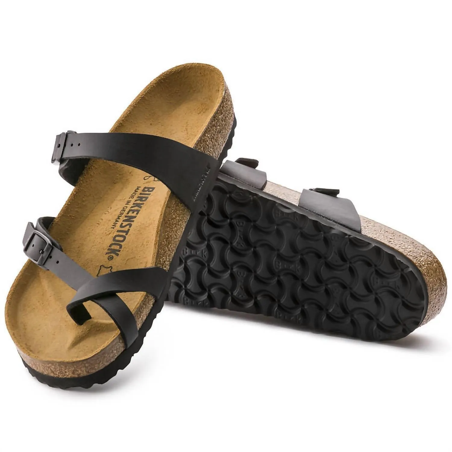 Sandale Mayari en cuir huilé pour femme en noir