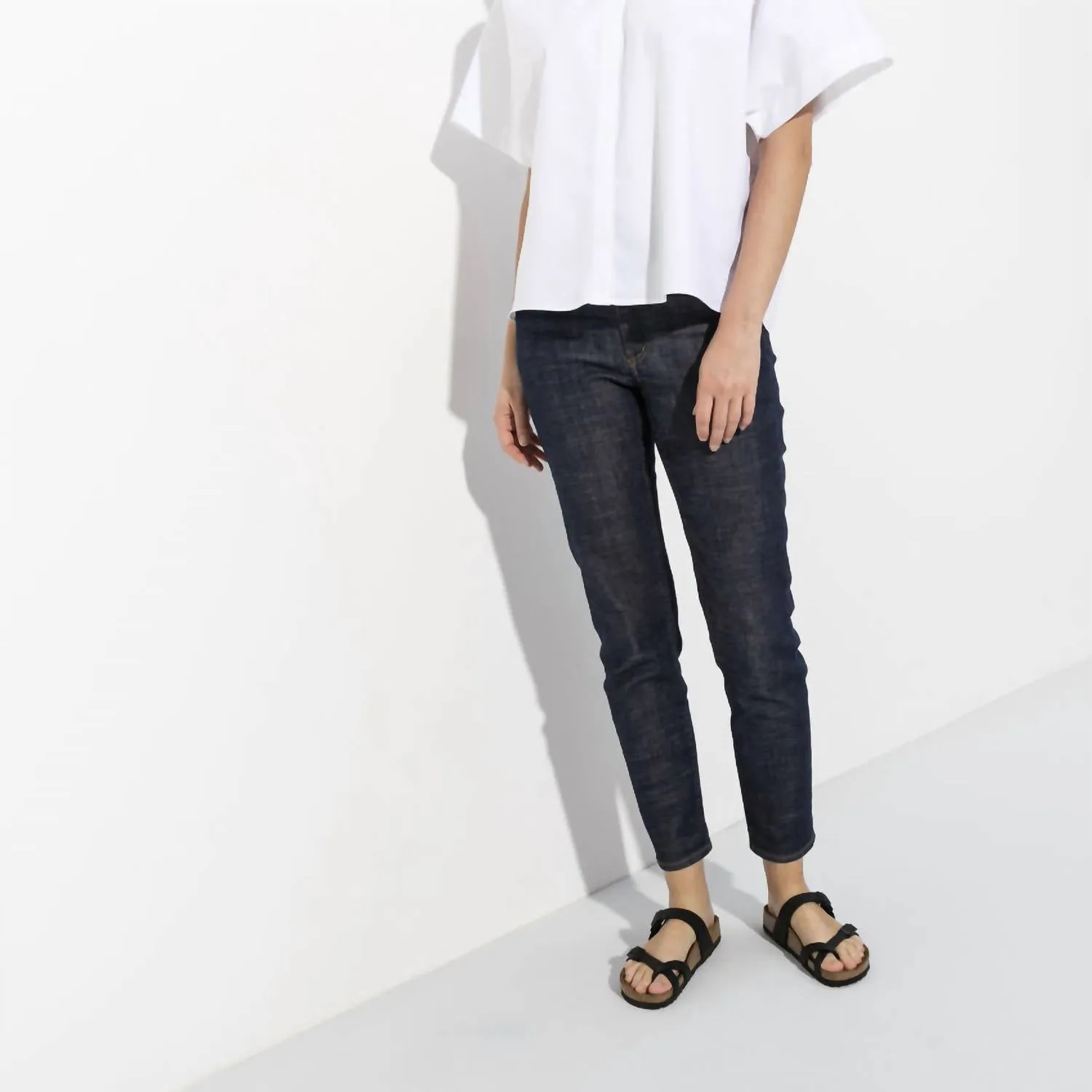 Sandale Mayari en cuir huilé pour femme en noir