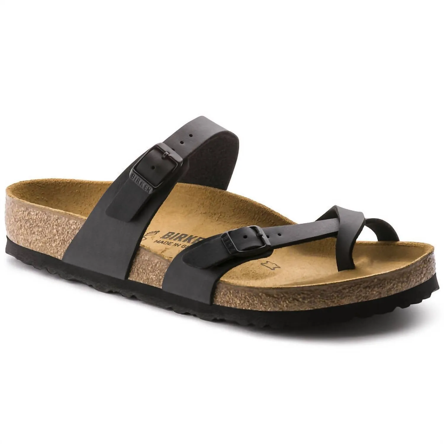 Sandale Mayari en cuir huilé pour femme en noir